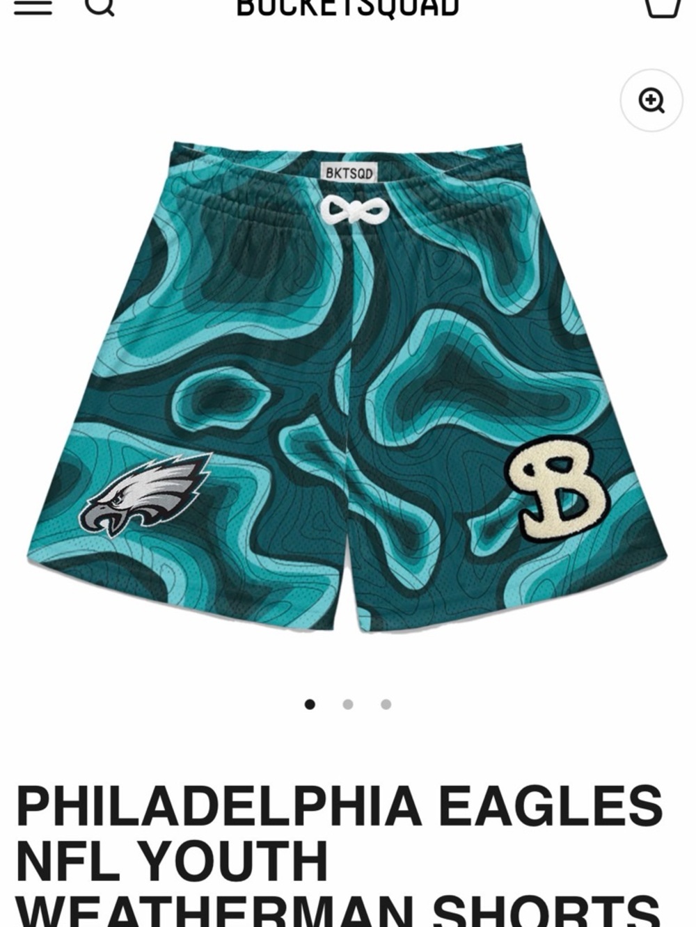 Kids' Bucket Squad Weather Pattern Shorts - Philadelphia Eagles